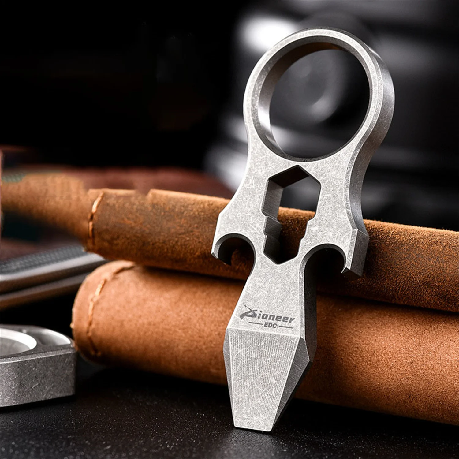 

TC4 Titanium alloy EDC Multifunctional Prybar Outdoor Camping Emergency Equipment Bottle Opener Hexagonal Wrench