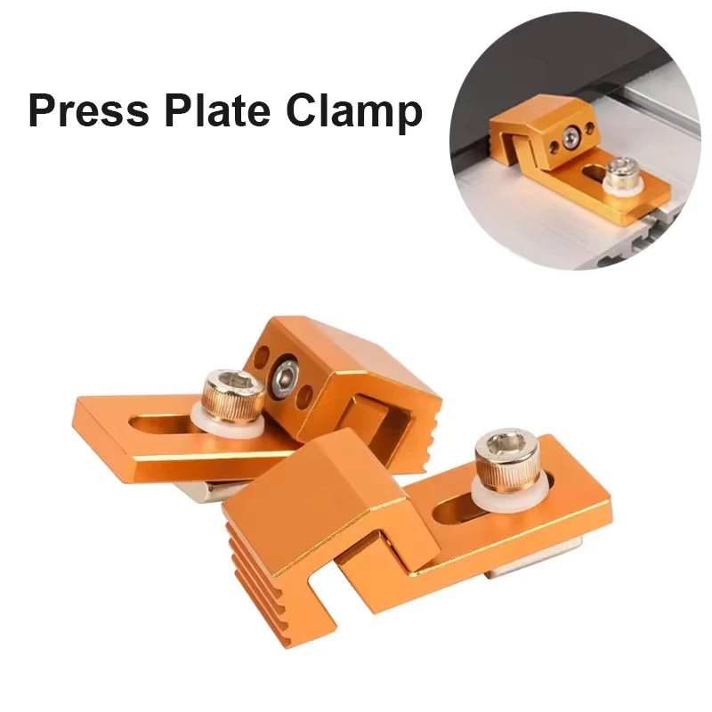 CNC Side Fixture Clamp for CNC 3018 Fixed T-Track Precision Fixtures Clamping Vise Aluminum Tiger Claw Flat End Bench