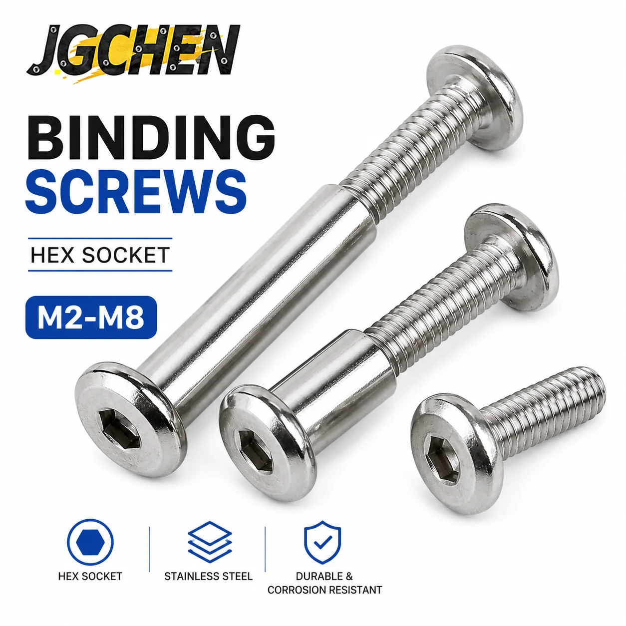 Body Jewelry Chicago - 304 Stainless Steel Chicago Screws M2-M8