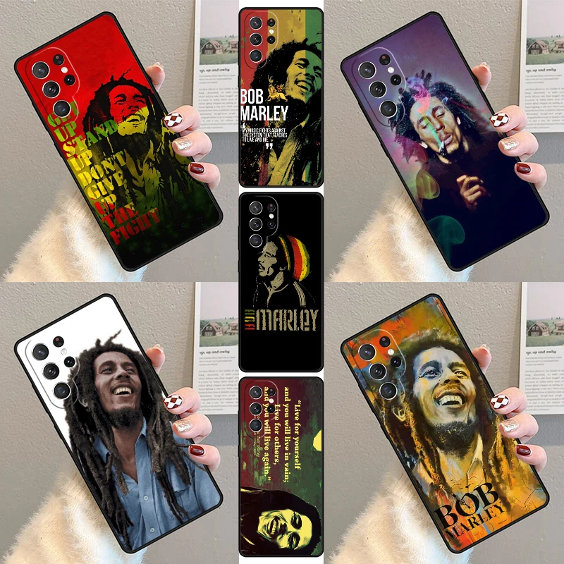 Bob Marley Quotes Rasta Reggae Phone Case For Samsung Galaxy S23 S21 S20 FE S24 S22 Ultra Note20 S10 S9 S8 Plus Silicone Cover