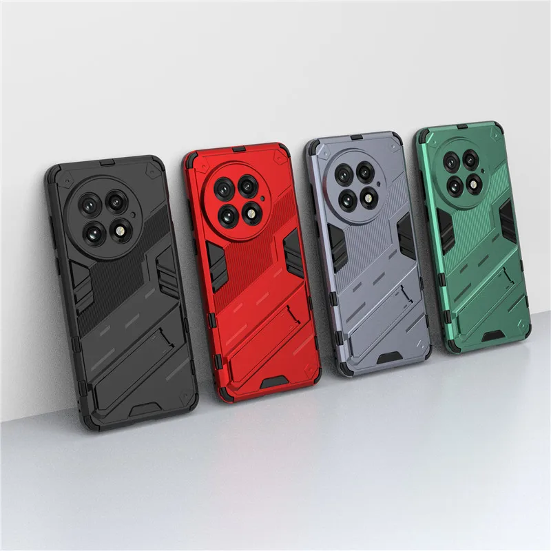 For OnePlus 13 Case For OnePlus 10T 11 12 13 5G Cover Shockproof Hard Armor PC Stand Silicone Bumper For OnePlus 13