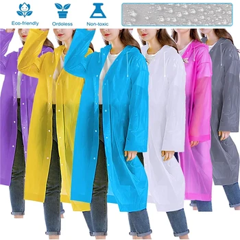 1PC Women Waterproof Long Raincoat Waterproof Hooded EVA Rain Jacket Man Poncho Outside Hiking Rainwear Clothing Men Rain Coat 2 1PC Women Waterproof Long Raincoat Waterproof Hooded EVA Rain Jacket Man Poncho Outside Hiking Rainwear Clothing Men Rain Coat 2