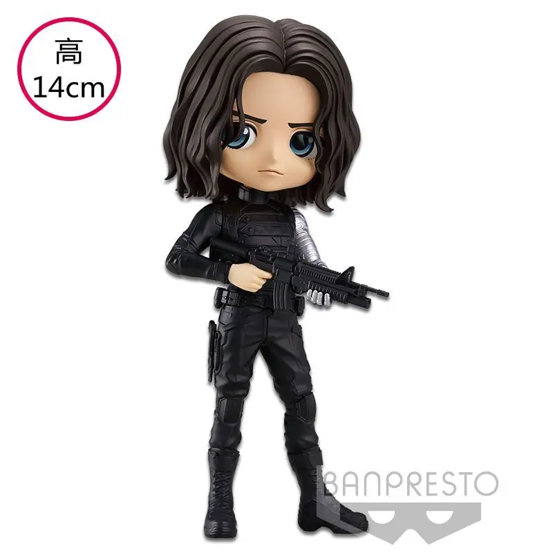 Bandai Original Qposket Iron Man Anime Figure Star-Lord Bucky Action Figure Toys for Boys Girls Gift Collectible Model Ornaments