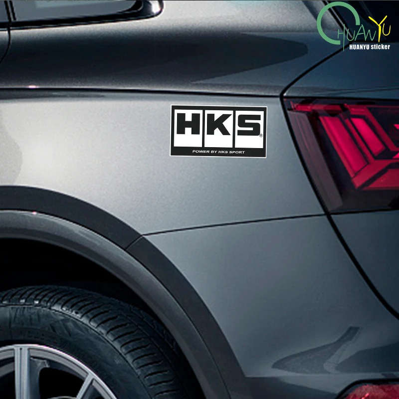 HKS-ملصقات عاكسة متقدمة للسيارة المعدلة ، JDM ، الباب والجسم ، الخدش والغطاء ، ملصق زجاجي خلفي
