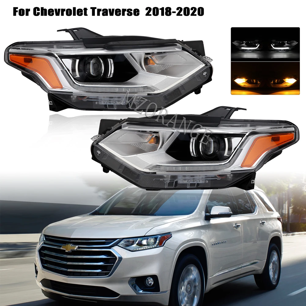 

For Chevrolet Traverse 2018-2020 LED Headlight Hid Xenon Low High Beam Lights Headlamp DRL Turn Signal assembly Car Accessories