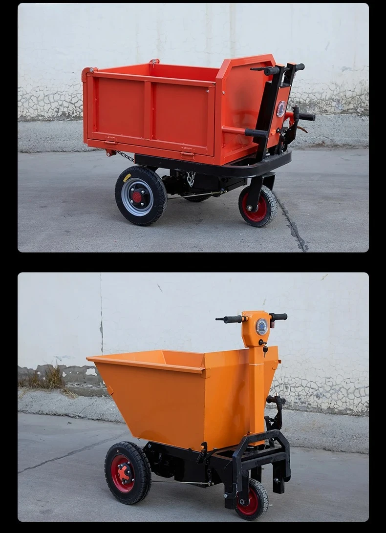 electric hand push ash bucket tricycle construction site brick farm agricultural dump truck handling flat truck
