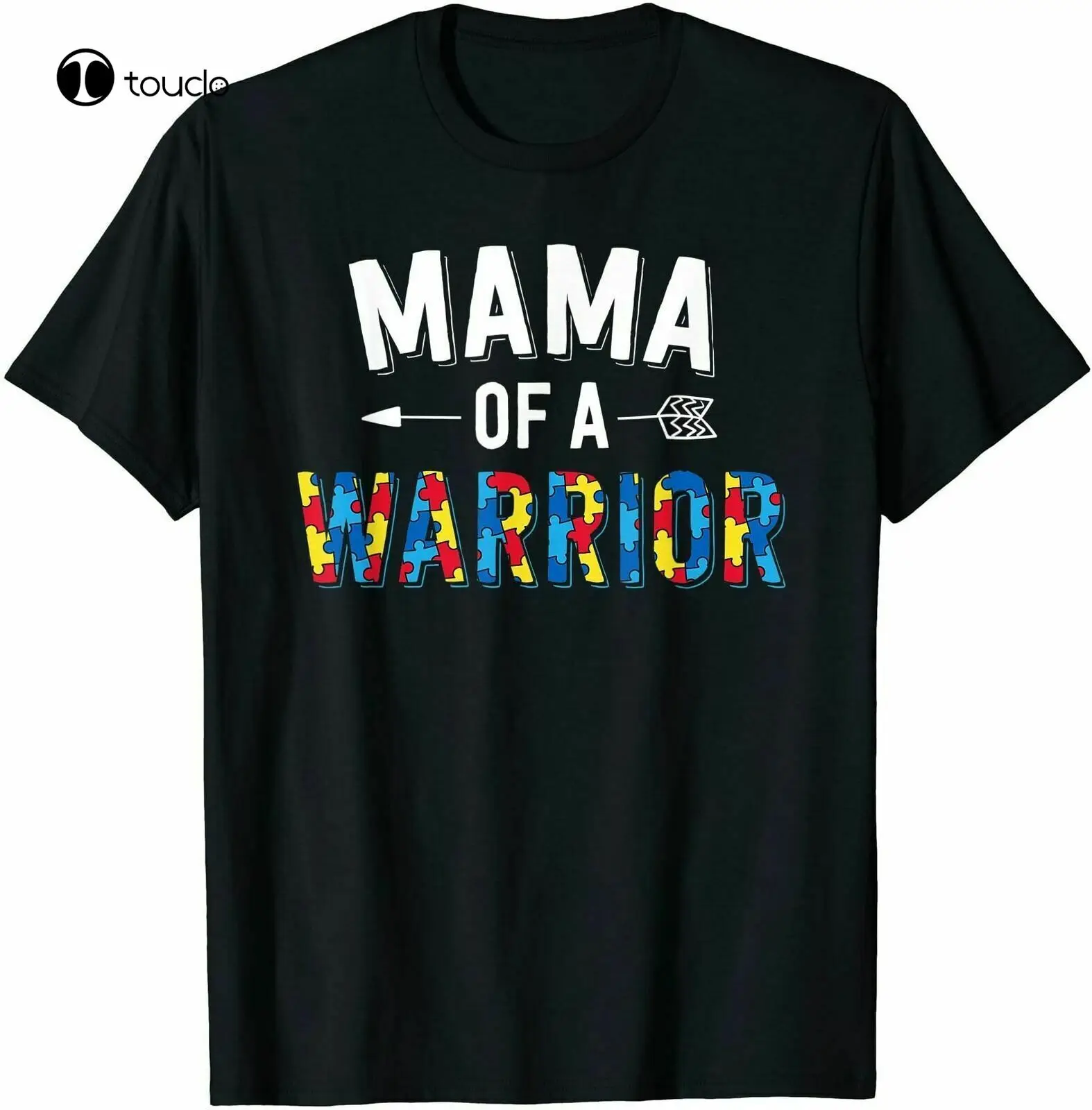 Mama Of A Warrior Family Mom World Autism Awareness T-Shirts Cotton Trend 2021 swim shirt women