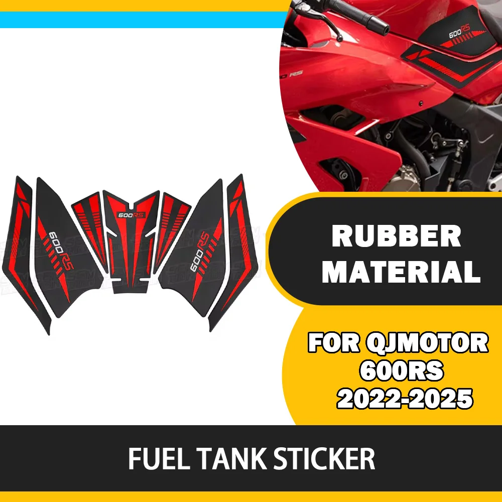 For QJMOTOR 600RS 2022-2025 2024 2023 Fuel Tank Stickers  Waterproof Protect Sidebar Pad Decal Gas Cap Sticker Accessories