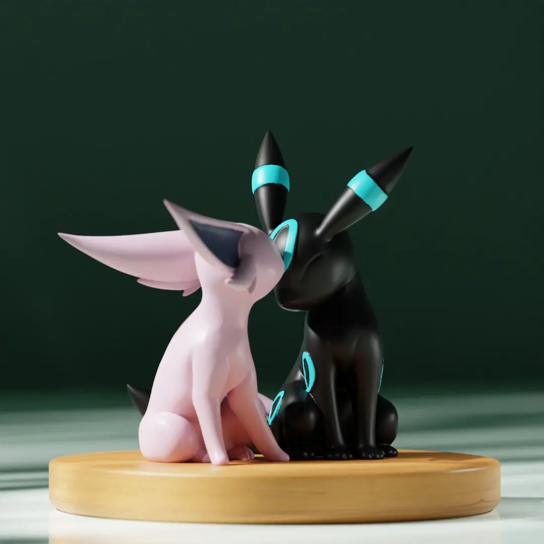 

Genuine Espeon Umbreon Pet Elf Mini Anime Cartoon Cute Model Figures Desktop Ornament Collection Kids Toys Birthday Gifts
