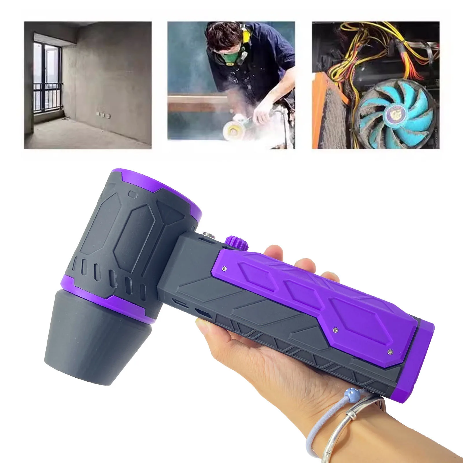 Electric Air Duster 800G Thrust Brushless Motor Built In High Capacity 4000mAh Battery Efficient Dust Handheld Ducted Turbofan