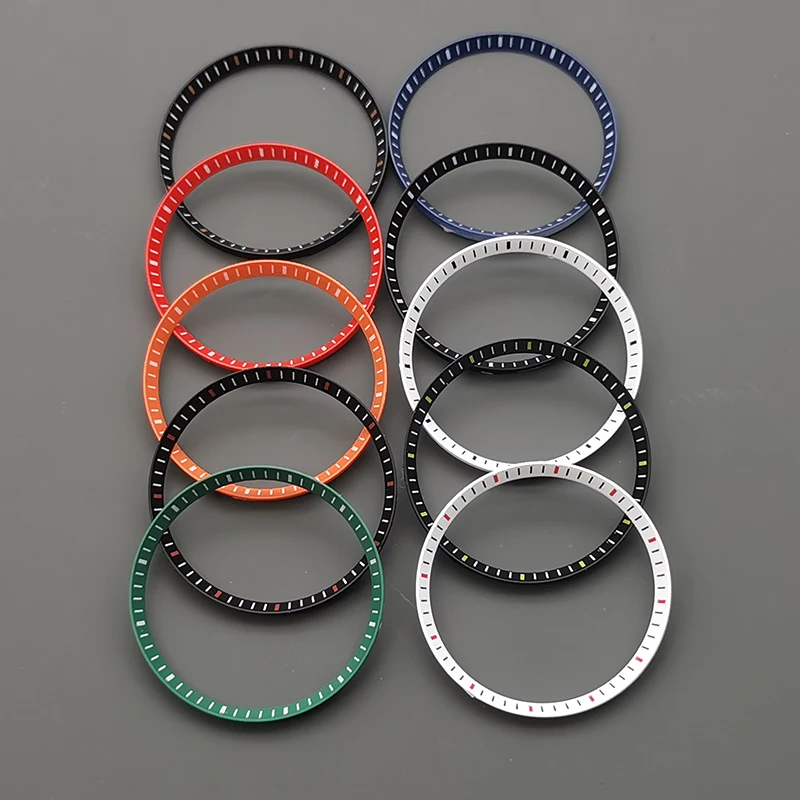 Dia 30.5mm Chapter Ring Fits SKX007 SRPD SKX009 Watch Cases Plasticsr Inner Ring NH35 NH36 Watch Case Refitting Parts