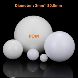 Precision Solid POM Plastic Ball Diameter 2/3/4/4.5/5/6/6.35/6.95/7/8/9/10~50.8mm Bearings Rolling Bead Polyoxymethylene White
