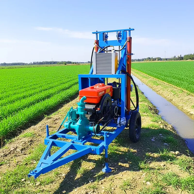 Factory Price Farm Irrigation Drilling Rig 100m 150m 200m Deep Portable Borehole Wheels Diesel Hydraulic Water Well Drilling Rig