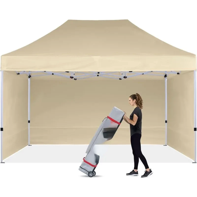 

Heavy Duty Canopy Tent with Sidewalls (10x15,Beige)