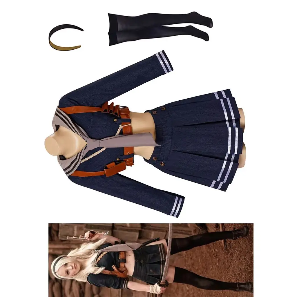 

Movie Sucker Cosplay Punch Baby Doll Costume Women Uniform Skirts Suit Halloween Carnival Party Battle Gown Stage Show Dress