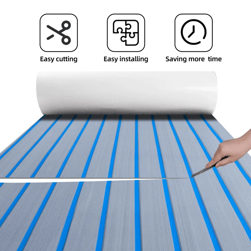 Hongyun Blueprint source factory of marine parts Non-Slip EVA Yacht Boat Flooring 240cmx45cmx6mm(94.5''x17.72'' x0.24'')