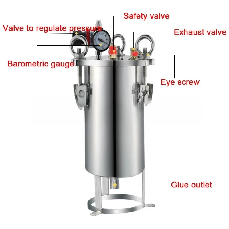 36AB Semi-automatic Dispensing Machine 1:1 Mixed Liquid Dispensing Large Flow Glue Filling Machine 1L Stainless Steel Storage