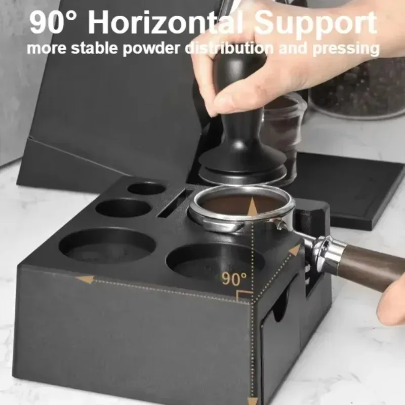 

Espresso Tamper Holder Station ABS Material Multifunctional Coffee Storage Box for 51-58mm Handles Coffee Accessories Cafe Use