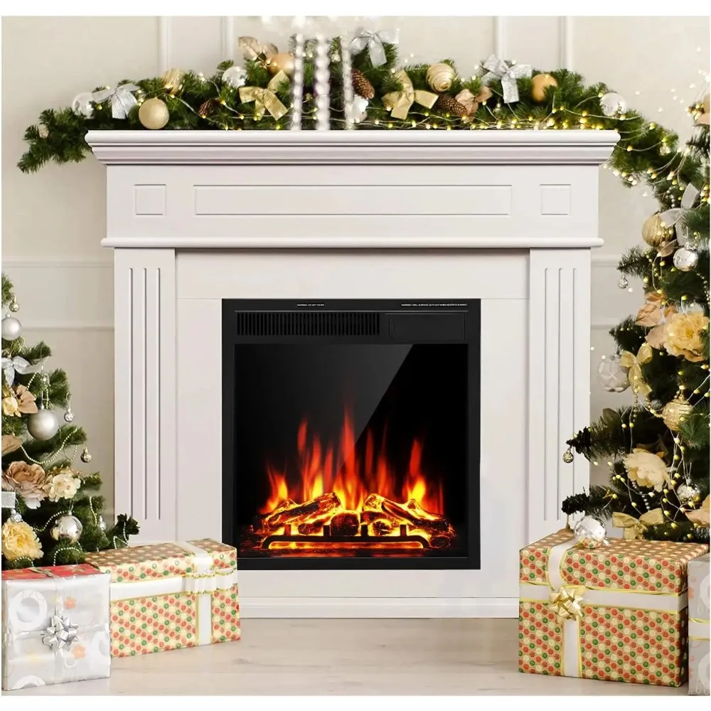 Electric Fireplace Mantel Package Wooden Surround Firebox TV Stand Free Standing Electric Fireplace Heater