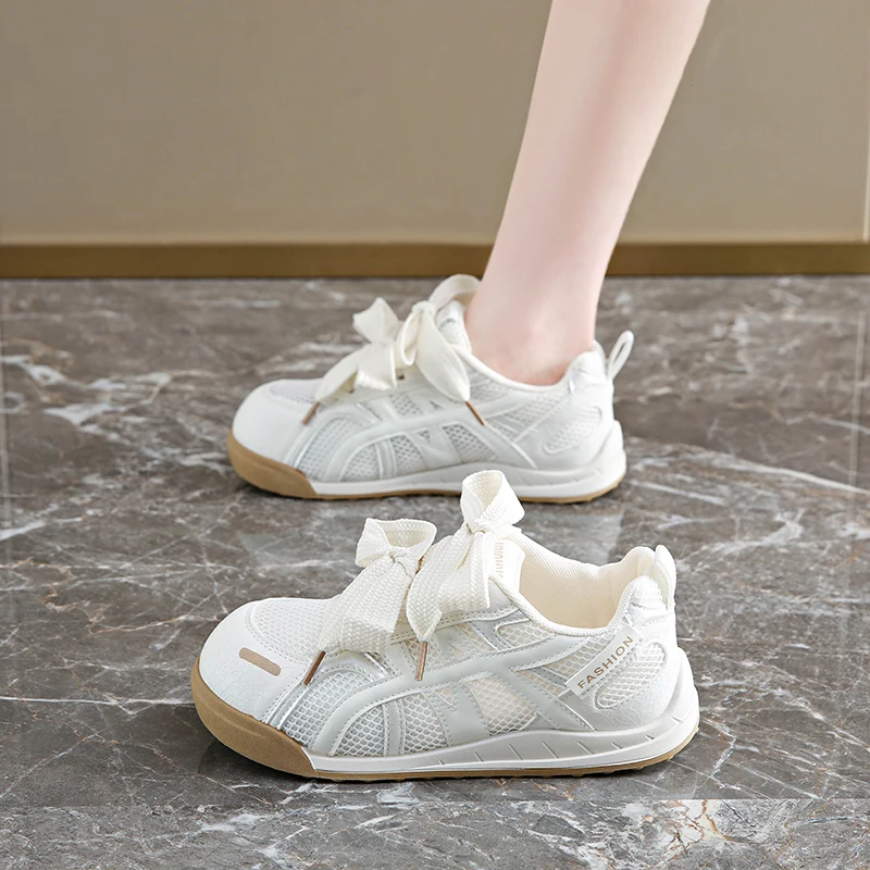 

CRLAYDK модные сетчатые кроссовки для женщин, повседневные кроссовки, женские спортивные кроссовки с двойной шнуровкой, милые прогулочные дышащие студенческие теннисные кроссовки