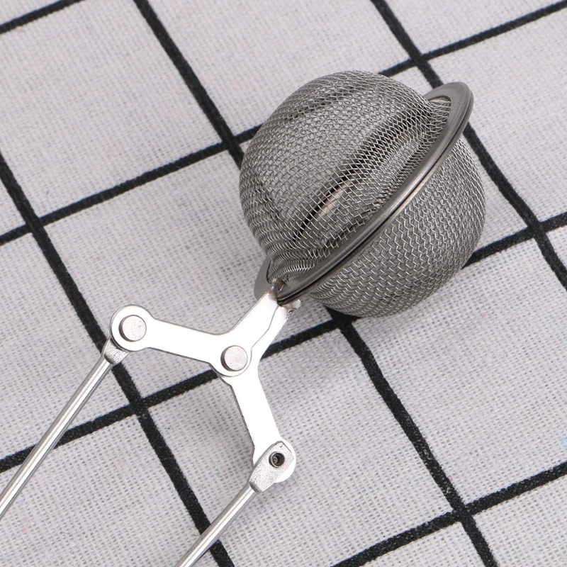 Mesh Strainer Ball Loose Leaf Tea Infuser Stainless Steel Secure Locking