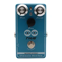 A79E-Mosky Thug Pedal de efecto de distorsión clásico de alta ganancia para guitarra eléctrica, tono de distorsión 3 con nivel de distorsión y control de tono