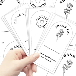50pc Box Seal Stickers,Rectangle Gift Package Labels,Thank You For Your Order Sticker,Decorative Label for Baking Gift Packaging
