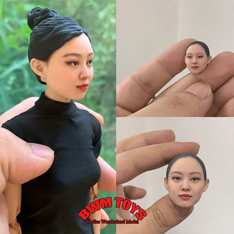 

В наличии 1/6 1/12 Масштаб Женский Солдат Дженни Ким Голова Скульптура Корейской Певицы Красота Голова Для 12'' 6'' Фигурка Кукла Тело