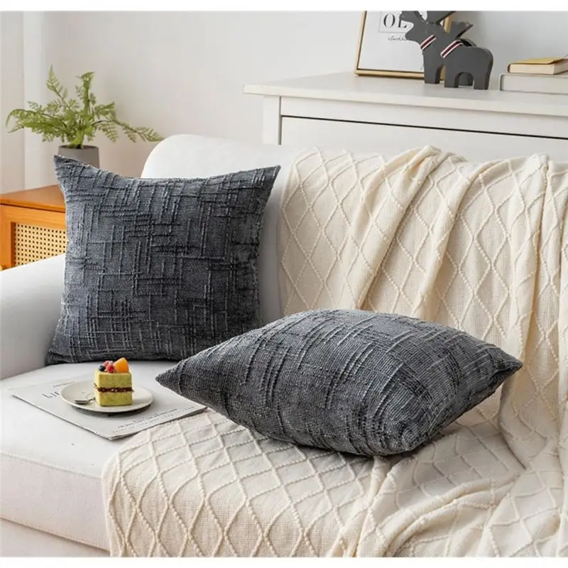 Throw Pillow Covers 18X18 Inch 2PCS Decorative Soft Covers For Couch Sofa Bed Living Room Home Decor Pillowcase New