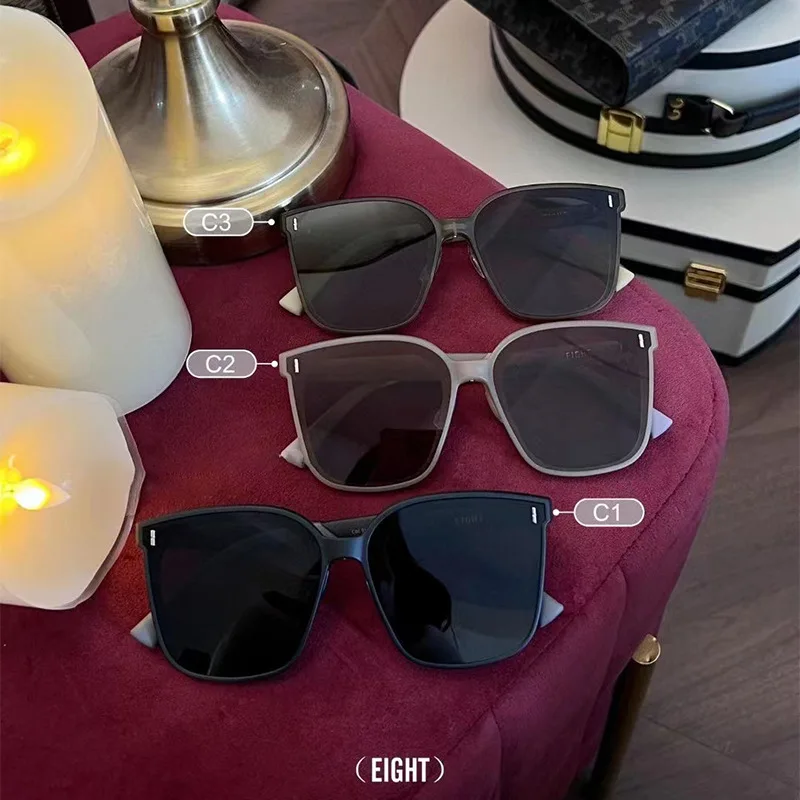 

2025 New High-Quality Silicone Nose Pad Sunglasses - Square Large Frame Nylon Polarized, Fashionable Unisex UV Protection