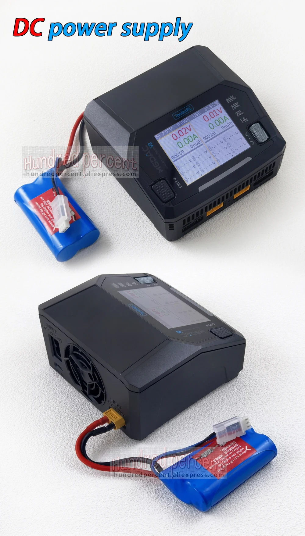 ToolkitRC M6DAC V2 Charger 1-6S Intelligent Control 2-Channel 2CH AC/DC BAT Model Toy Car Lithium BBattery Fast Charging Device