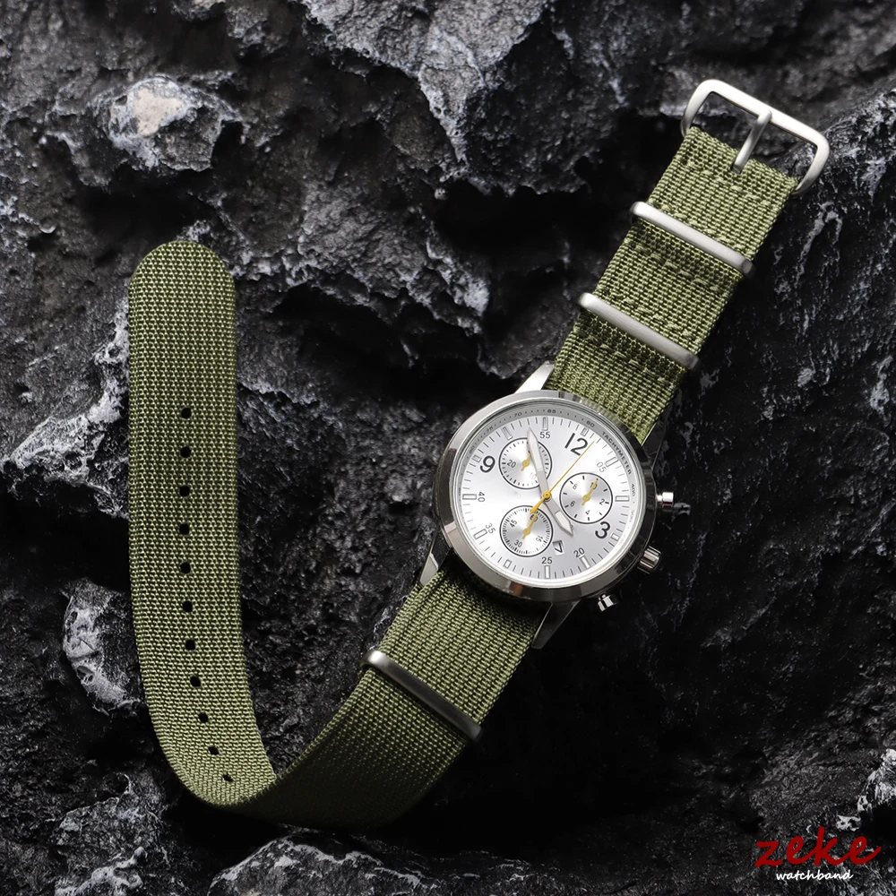 20mm 22mm Ribbed Nylon Band Women & Men Watch Strap for Omega 18mm 19mm Army Sport Strap Fabric Nylon Watch Band Pin Buckle Belt