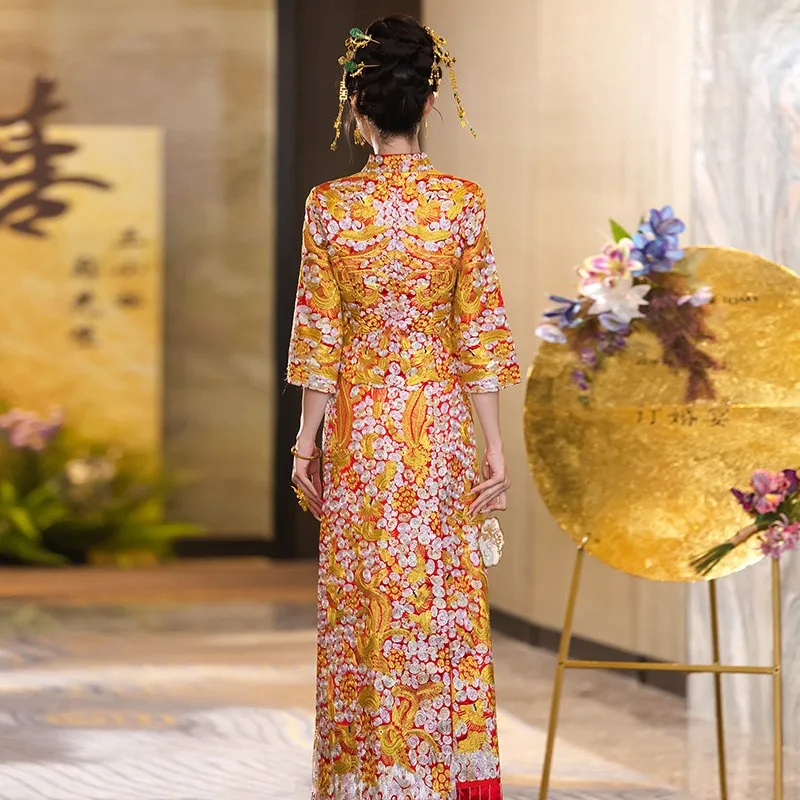 

Новое свадебное платье в китайском стиле и платье Дракона Феникса.