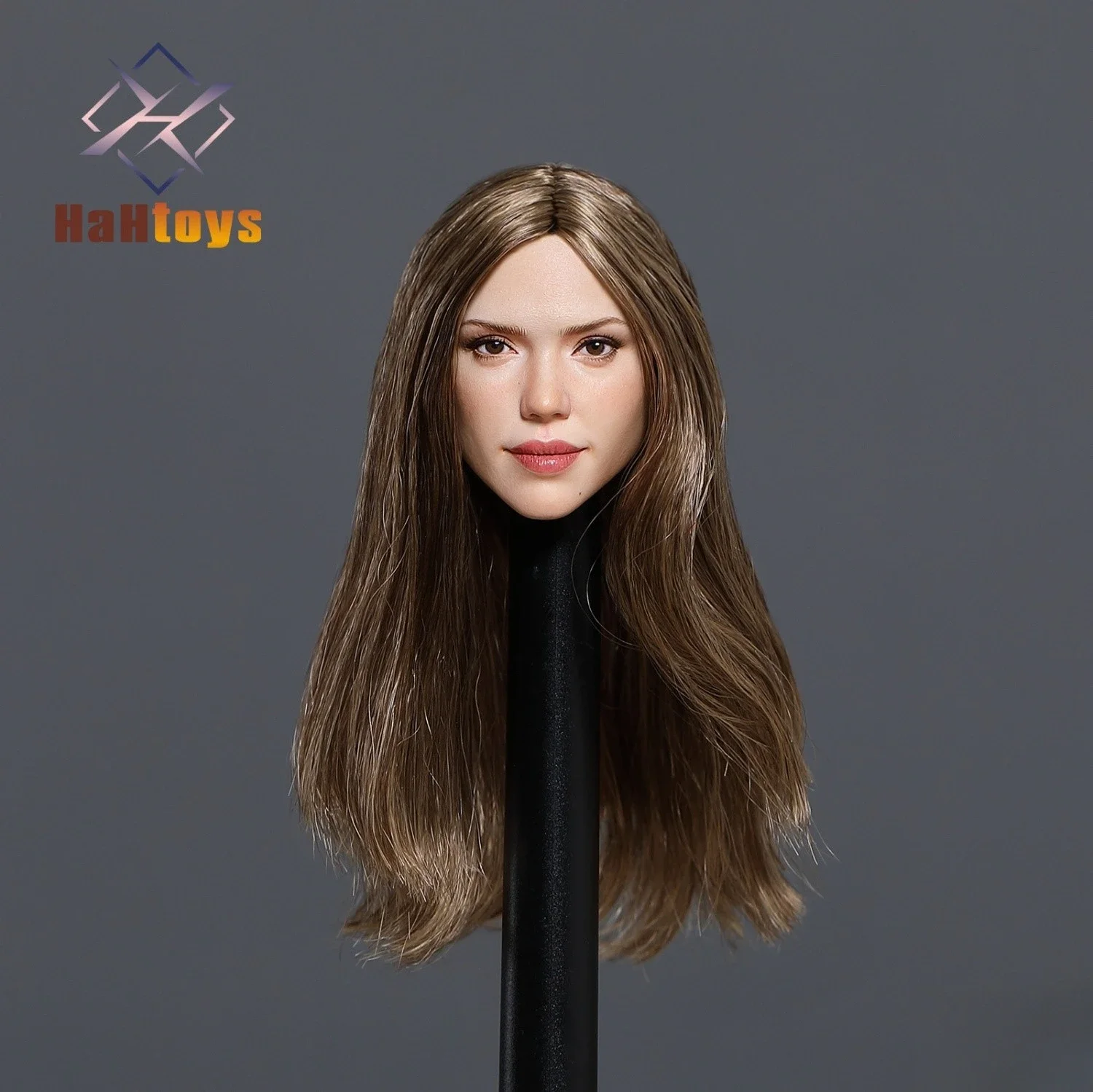 HaHtoys 1/6 Scale American Actress Moive Star Head Cavring Black/Brown Curly Hair Head Sculpt for 12