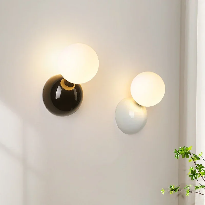 

LED Modern Wall Lamp Cream Cucurbit Flare Light For Bedroom Bedside Living Room Hallway Staircase Aisle Balcony Home Decorations