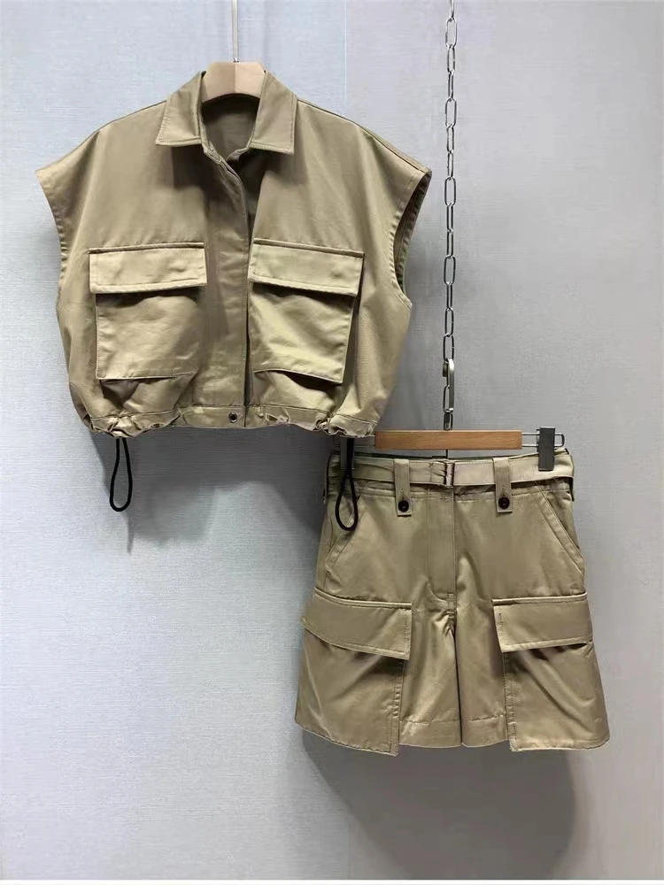 FOG SACAI Svel irt Vest ort Sle Dameskleding ket Dstring Zoom Polyestervezel Katoenmix Zomer 2024