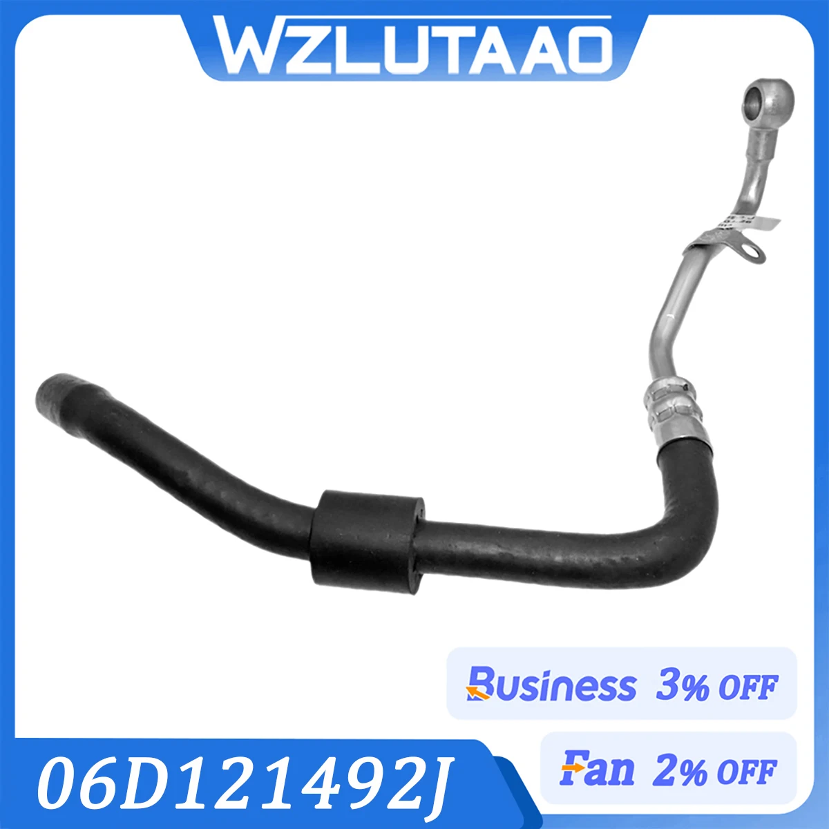 06D121492J 06D121492F 06D121492H Engine Coolant Pipe Fits for Audi A4 S4 8H 8E A6 S6 4F Seat Cupra Exeo 3R