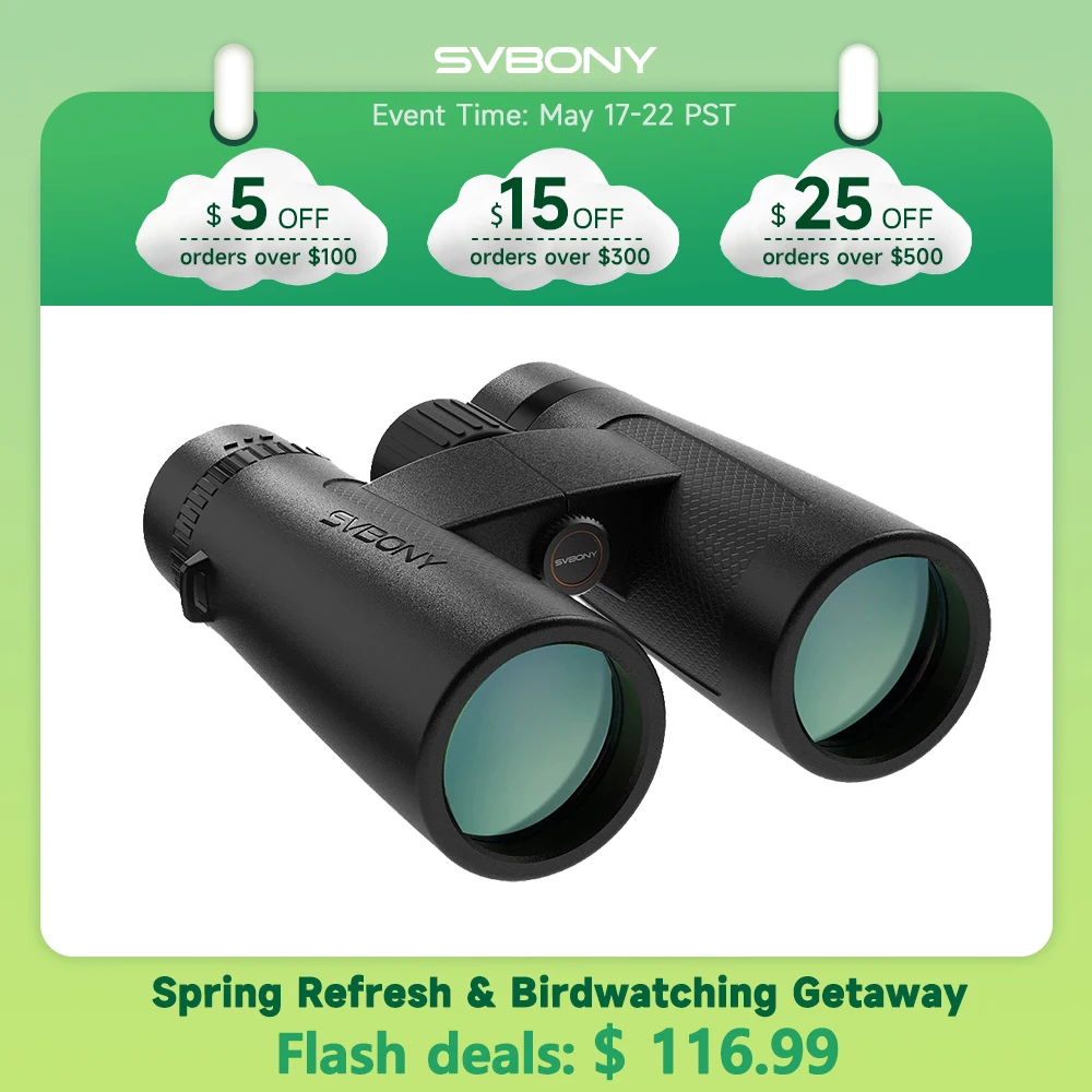 �y�Z�[�����zSvbony SV202 �A�b�v�O���[�h���ꂽ�L�p ED �o�ዾ 8x32/8x42/10x42 Bak4 �v���Y�� IPX7 �h���h�܃o�[�h�E�H�b�`���O�L�����v�p