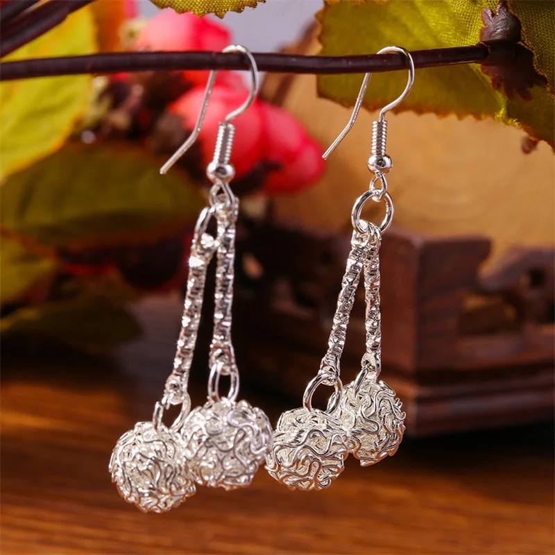 Aihua Silberfarbene Lange Quasten-Ohrhänger mit Pfau- und Schmetterlingsmotiv für Damen, Hochzeits- und Party-Schmuck, Geschenke, Trendige Ohrringe – Detail 6