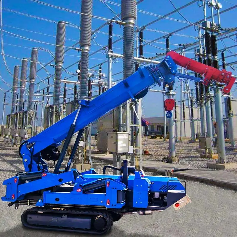 انخفاض التكلفة العنكبوت كرين منصة الرفع المحمولة الكهربائية رافعة العنكبوت البناء بناء باستخدام الزاحف رافعة عنكبوت صغيرة لنا