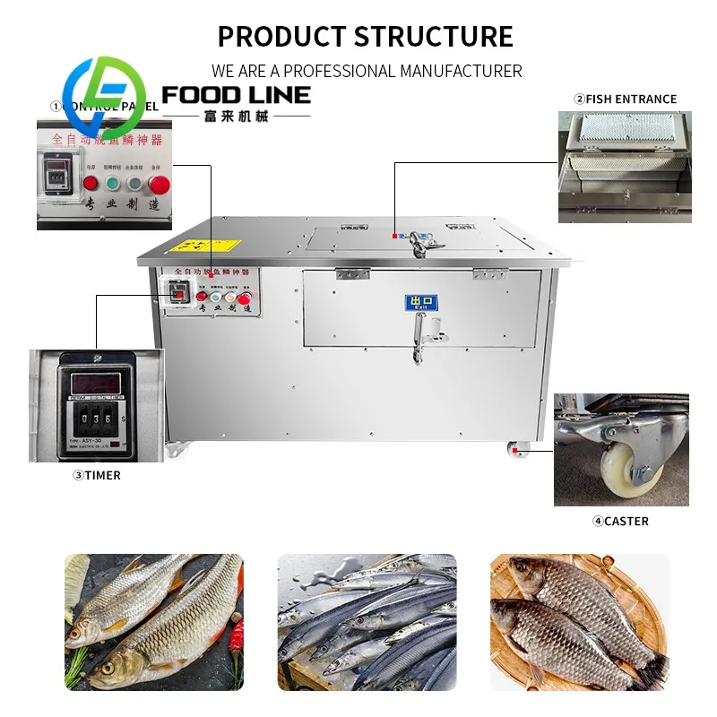 Fully Automatic Multi-functional Fish Remover Electric Scale Remover for Fish Scale Machine Scale Removal Machine