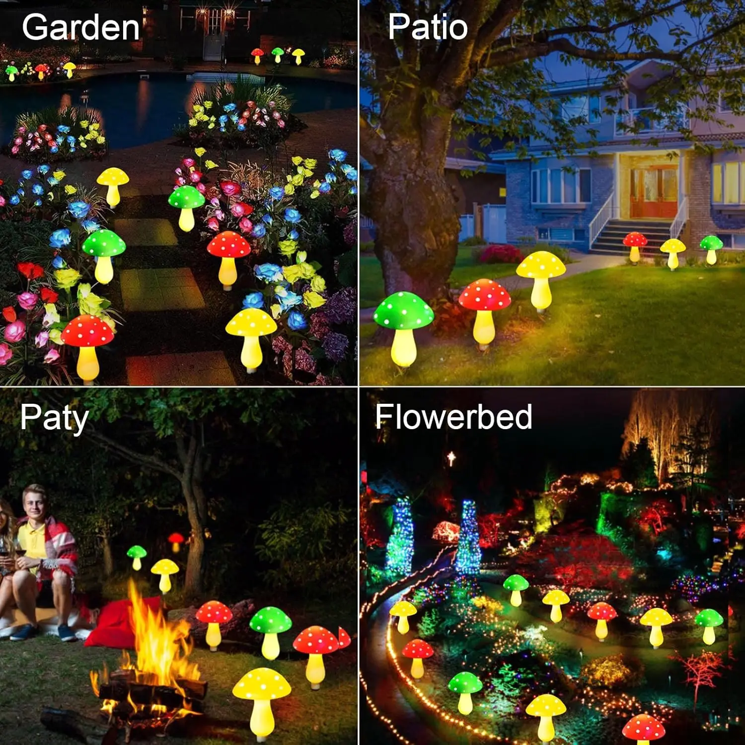 Solar Light String Grensoverschrijdend Nieuw product Buiten Tuin Binnenplaats Kerstdecoratie Sfeer Nachtlampje LED Kleurrijk Li