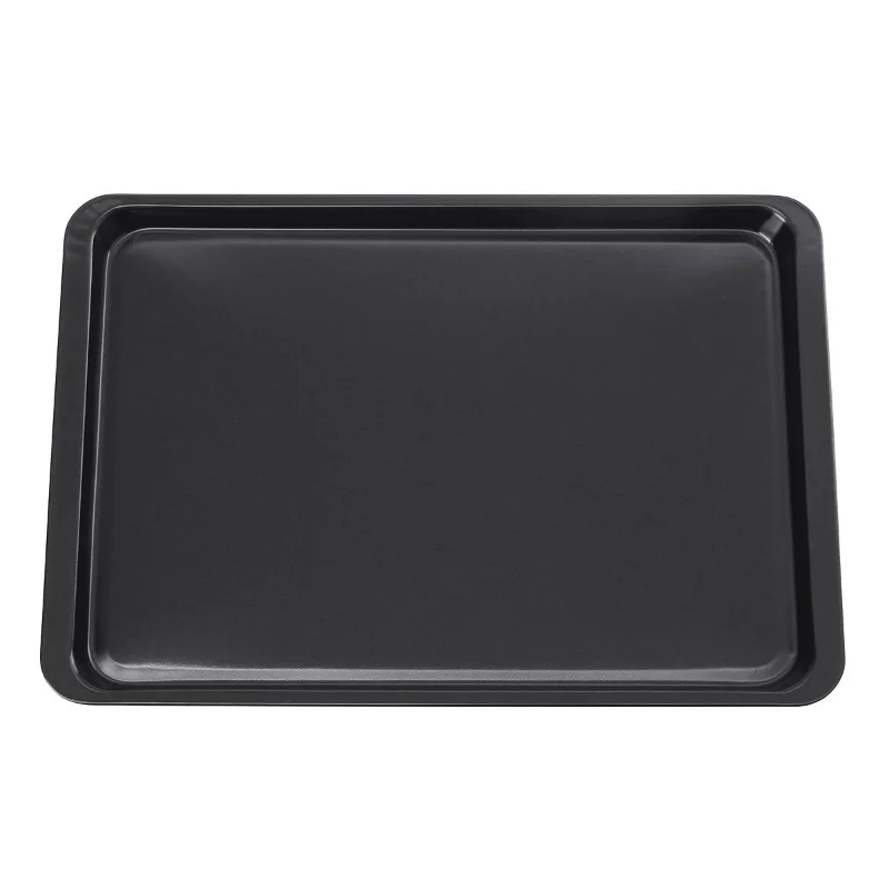 Rectangular Carbon Steel Non-stick Bread Cake Baking Tray Baking Tray Oven Black Baking Tray Diy Baking Pans for Kitchen 14 Inch