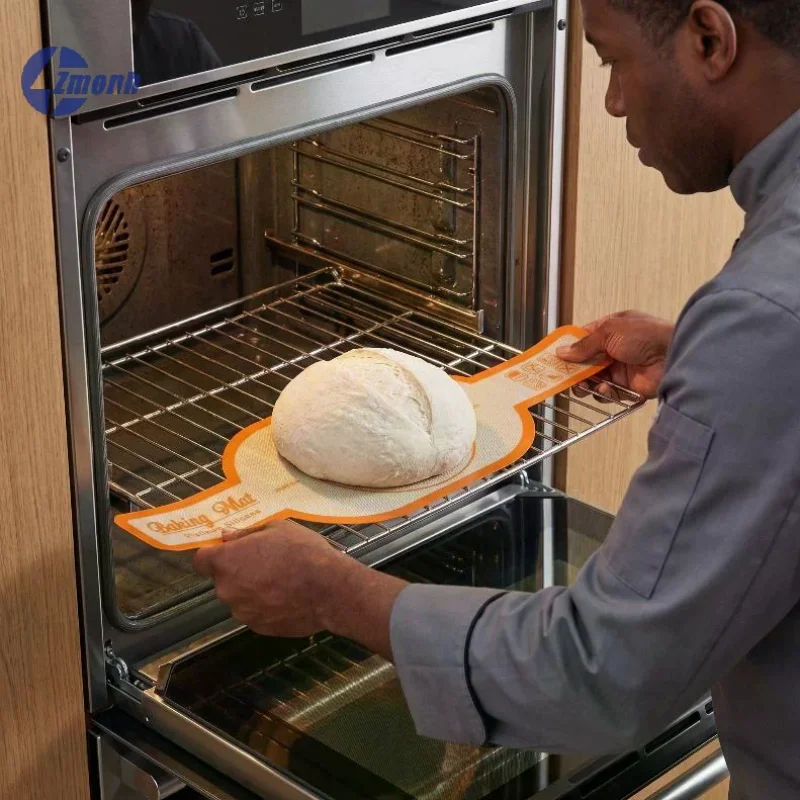 New!1Pcs Silicone Bread Sling Non Stick Silicone Baking Mat Long Handle Heat Resistant Sourdough Bread Sling Dutch Oven Liner