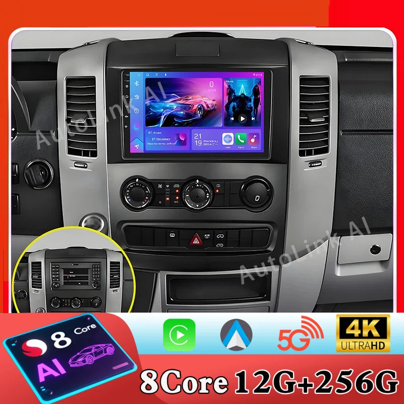 Android 15 Car Radio GPS For Mercedes Benz Sprinter 2009 For VW Crafter Multimedia Video Player Touch Screen WIFI No 2din DVD