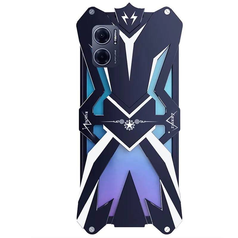 Original Zimon Luxury Thor Heavy Duty Armor Metal Aluminum Mobile Phone Case Covers For Xiaomi Redmi Note 11e 11t Pro Plus Cover