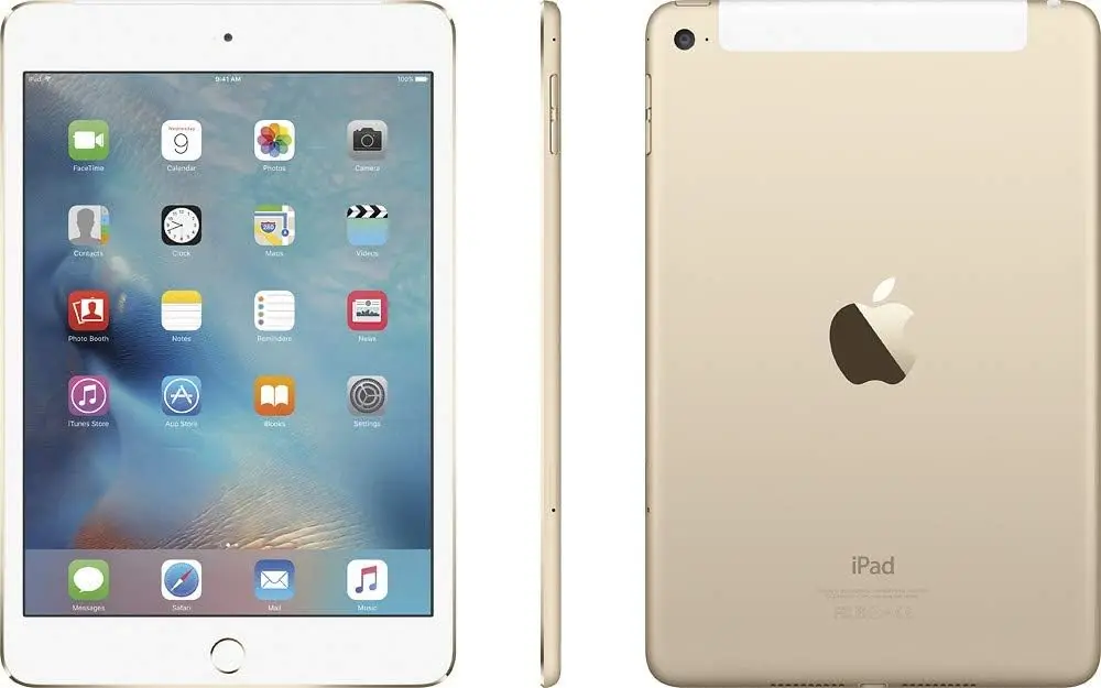 Apple-iPad ميني الجيل الرابع الذهبي ، wi-fi ، GB ، معتمد ، مجدد