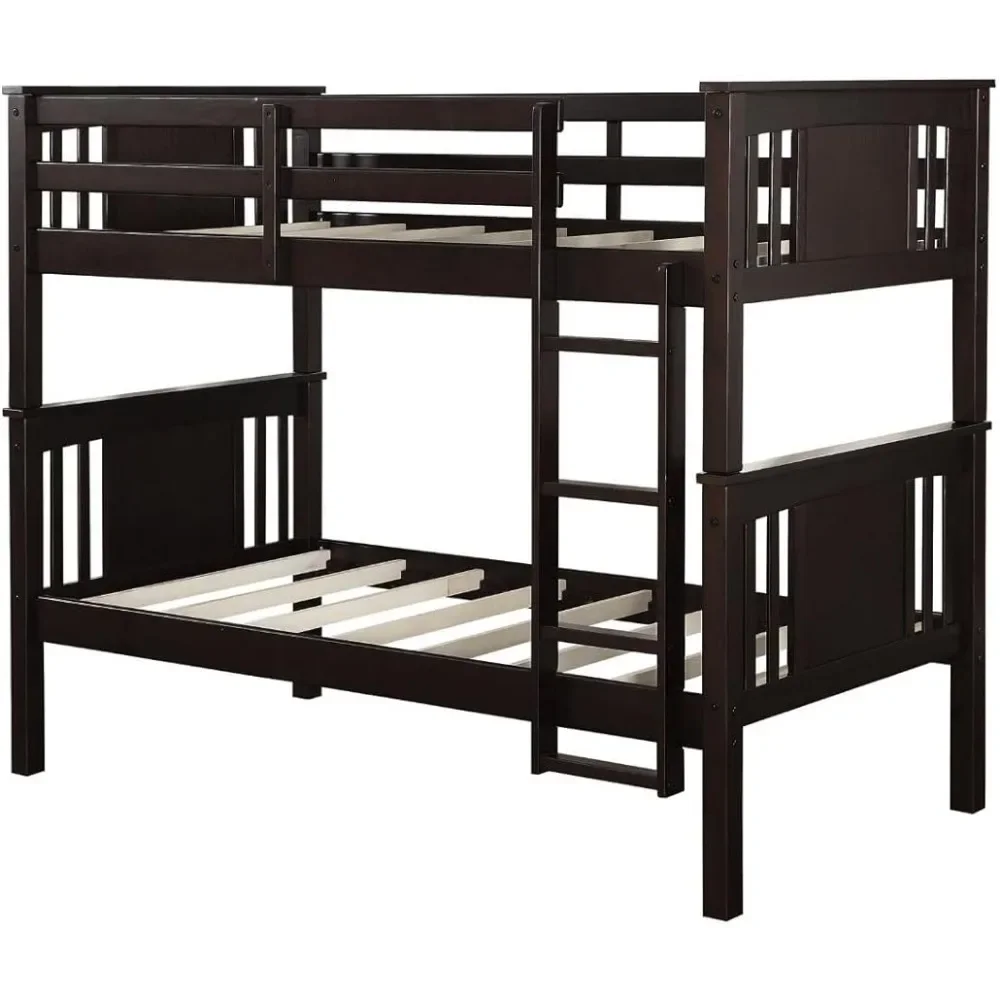 Bed Base Frame Espresso Twin Bunk Bed Headboards Bases Frames Beds Bedroom Furniture Home