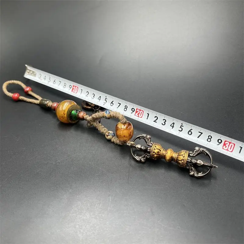 Magic tool Tiantie gilt vajra pestle five-strand magic tool keychain beeswax handle pendant