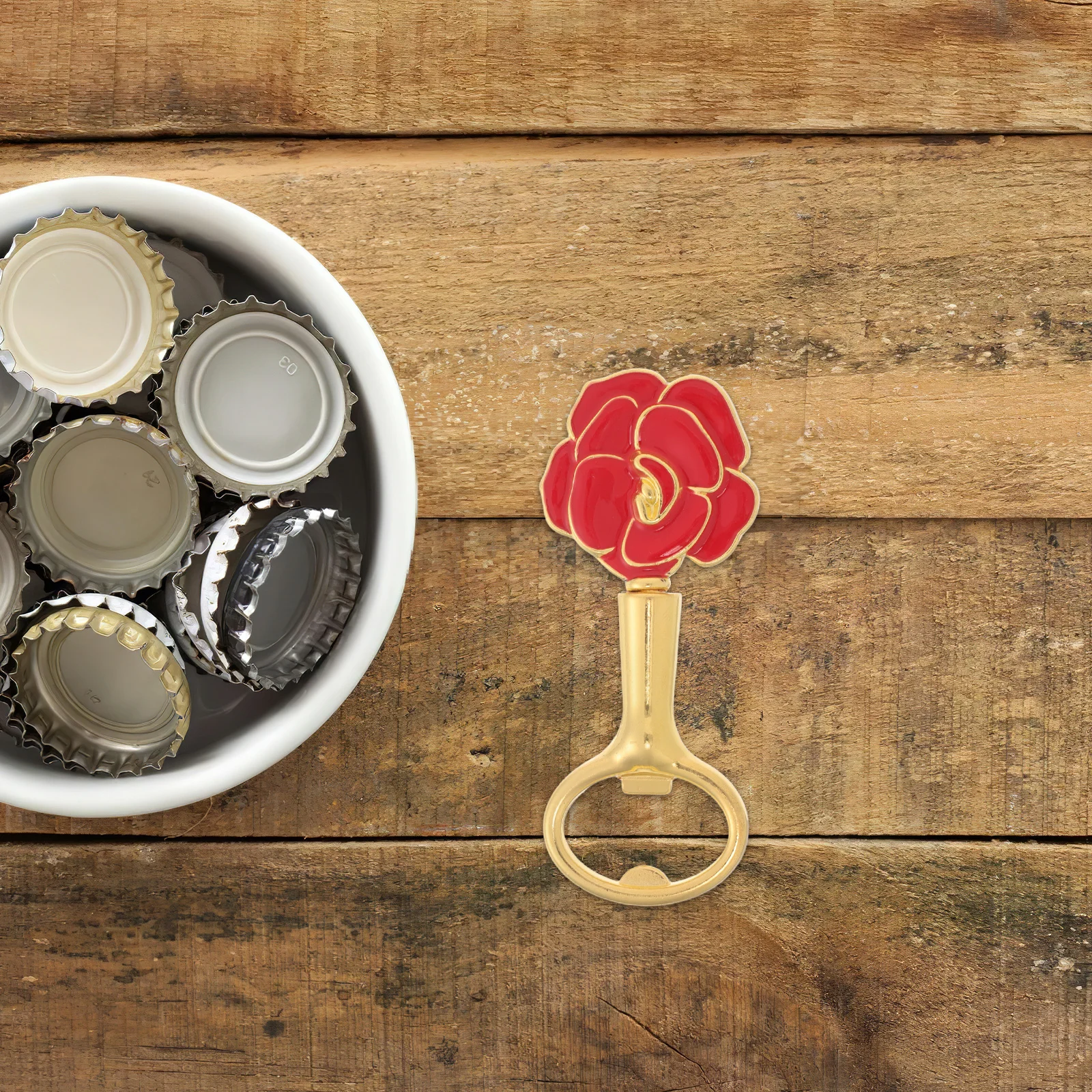 

Charming Rose Bottle Opener Keychain Home Kitchen Bar Wedding Party Favors Compact and Longlasting Metal Bottle Opener